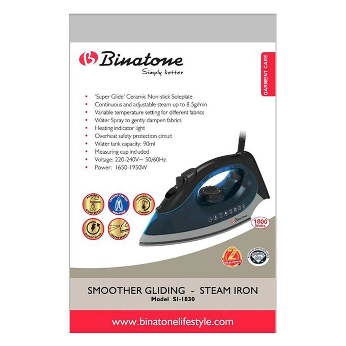Binatone Fer à Repasser à Vapeur SI-1830