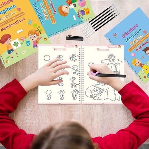 Cahiers magiques d’apprentissage de l’écriture : Écrire, effacer et apprendre sans fin !