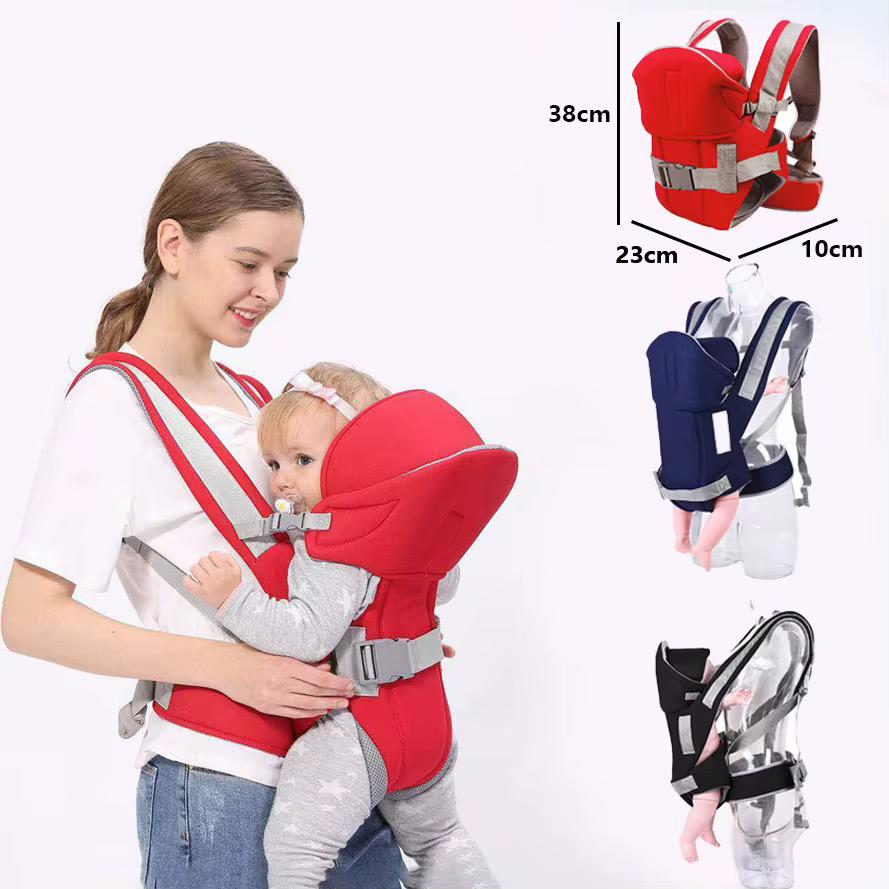👩👶 Porte-bébé ergonomique avec appui-tête et ceinture de maintien